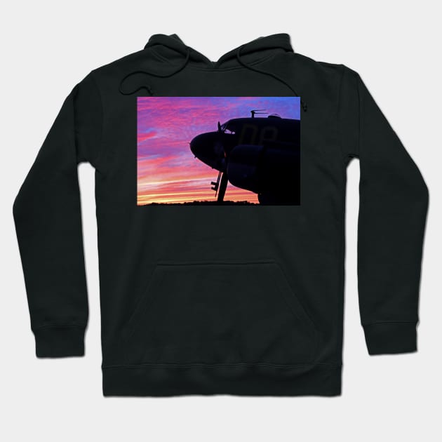 WWII C47 at Sunset Hoodie by Bierman9